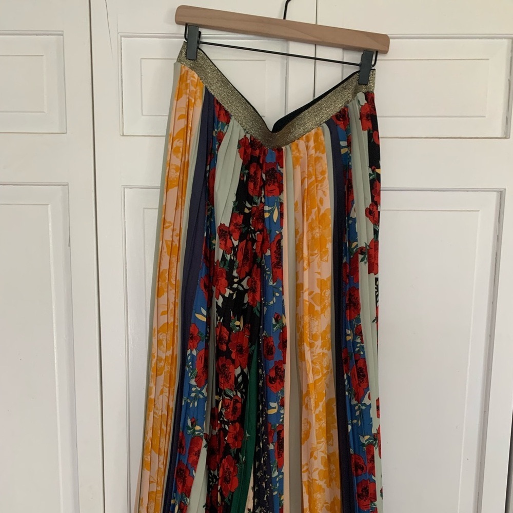 Floral Colorblock Wide Legs by Anthropologie